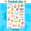 Waterproof Temporary Tattoos - 118pcs Groovy Fake Tattoo for Kids Swimming Party Supplies, Star Pool Sunglasses Summer Arts and Crafts for Boys or Girls 6 7 8 9 10 11 12 years old