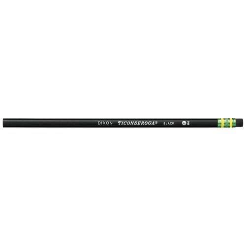 Ticonderoga Wood-Cased Pencils, 2 HB Soft, Black, 24 Count
