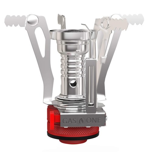 Gas One Backpacking Camping Stove - Pocket Rocket Stove with Piezo Ignition and Case for Isobutane fuel
