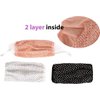 CLGIFT Set of 12 Fabric Cloth Face Mas Flower Mixed Floral Embroidered and Rhinestone mesh Double Layer face mask