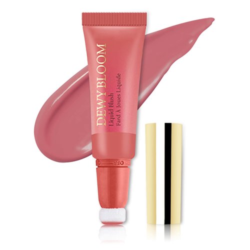 Paminify Blush Beauty Wand,Matte Face Blush Contour Wand with Cushion Applicator,Smooth Creamy Dewy Liquid Blush Wand,Blendable Blush Rouge Stick for Cheek,Cruelty-free,104 Cheery,Dark Rose