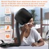 Bonnet Hair Dryer - Boloye Soft Bonnet Hood Hair Dryer Attachment with Heat Protector Headband to Reduces Heat Around Ears - Used for Curl, Hair Styling, Deep Conditioning and Hair Drying (Black)