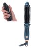 Zjyufy Small Curling Straightening Iron Brush for Short Long Hair Portable Heated Hair Curler Straightener Barrel Wand for Travel Home Styling Bangs Short Long Hair