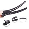 12PCS Matte Black Plastic Metal Alligator Hair Clips Professional Hairdressing Salon Hair Barrettes Duck Bill Teeth Non Slip Clips for Hair Styling and Sectioning (Length -3in)