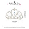 Kilshye Princess Tiara Comb Silver Girls Crown Hair Comb Star Rhinestone Tiaras Birthday Party Headdress for Kids (Silver)