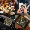 Spinner DND Dice DNDND 7-in-1 Spinner Metal D&D Dice Set with Gorgeous Gift Box for Dungeons and Dragon and Tabletop Game (Brass)