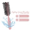 Styling Gear Detangling Hair Brush Nylon Bristles 7 Row Teasing Womens Brush For Thick Hair Small Travel Hairbrush Brush For Hair 2 Pcs. (Light Pink)