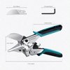 O’Shine Ratchet Miter Shears for Angular Cutting Molding Crafting Wood, Quarter Round Cutting Tool, 45-135 Degree Multi Angle PVC Miter Shear Trim Cutter Hand Tool, An Extra Blade & Hex Key Included