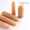 Fcozpjk Silicone Practice Fingers for Acrylic Nails, 5PCS Soft Fake Fingers for Nails With 96PCS False Nail Tips, Nail Training Mannequin Finger, Nail Practice Hand for Acrylic Nail Kit