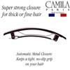 Camila Paris AD822 French Hair Barrette Clip for Girls, Tortoise Shell Rubberized Metal Clasp, Strong Hold Grip Hair Clips for Women, No Slip Durable Styling Girls Hair Accessories, Made in France