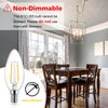 Ascher Classic E12 LED Candelabra Light Bulb, Equivalent 40W, Warm White 2700K, Filament Clear Glass, Non-Dimmable, Pack of 10