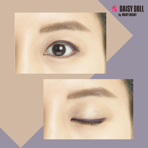 Daisy Doll Dual Color Eyeshadow Stick, Japanese Two-Tone Cream Eyeshadow Pencil, Long-Lasting & Moisturizing, Highly Pigmented Eye Makeup for Easy Glide, 0.74 Oz, Smoky Violet