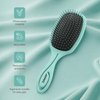 AIMIKE 2pcs Hair Brushes for Women, Turquoise Detangling Brush for Curly Straight Hair, Painless Hairbrush w/Flex Soft Bristles, Detangler Brush Easy Through Tangles, Wet & Dry Paddle Brush