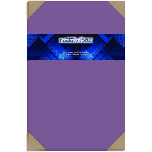 25 Bright Purple Grape 65# Cardstock Paper 11" X 17" (11X17 Inches) Tabloid|Ledger|Booklet Size - 65Cover/45Bond Light Weight Card Stock - Bright Printable Smooth Paper Surface