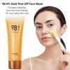 Gold Peel Off Mask, 98.4% Gold Foil Peel-Off Face Mask Anti-Wrinkle, Anti-Aging Golden Exfoliating Mask, Blackhead Remover Mask for Moisturizing Deep Cleansing(2PCS)