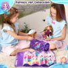Bulyoou Doll Storage Organizer Display Case Compatible with All Dolls, Tote Carrying Case Organizer for Dolls, Clear View Hanging Case for Girls Christmas Birthday Gifts(Purple,Mermaid)