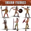 Liberty Imports 12 PCS Cowboy and Indian Figures, Mini Wild West and Native American Toy Figurines with Realistic Details, Western Cake Toppers, Party Favors for Kids