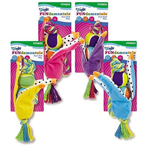 Grriggles Fundamentals Peel Pull Play Dog Toy, Pink
