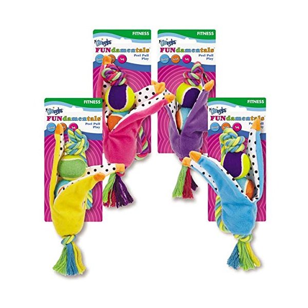 Grriggles Fundamentals Peel Pull Play Dog Toy, Pink