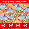 Circus Theme Paper Plates and Napkins Circus Party Decorations Tableware Set Carnival Circus Theme Dinner Plates Circus Party Tablecloths for Kids Circus Birthday Party Decor Supplies
