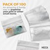 Pill Bag Pouch, Reusable Plastic Pill Organizer Bags, Size 3" X 2" 3 Mil (Pack of 100)