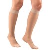 Truform Sheer Compression Stockings, 15-20 mmHg, Women's Knee High Length, Diamond Pattern, Nude, Medium