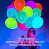 100 Pcs UV Neon Balloons, Neon Glow Party Balloons UV Black Light Balloons Glow in the Dark for Birthday Decorations Wedding Glow Party Supplies Blacklight Reactive Fluorescent Balloons