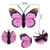 Boao 24 Pieces Butterfly Hair Clips 3D Colorful Barrettes Hair Accessories Halloween for Women Party Favors(Pink)