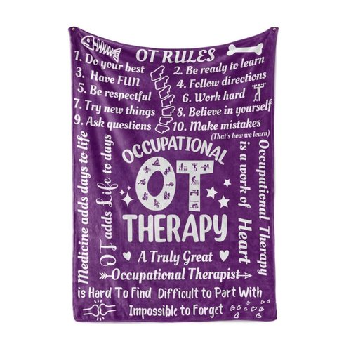Occupational Therapy Gifts, Gifts for Occupational Therapists on World Occupational Therapy Day, Birthday and Christmas, Flannel Plush Throw Blanket, 50"x 65"
