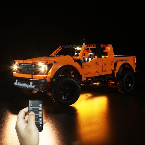 LMTIC Remote Control Lighting Kit for Lego Technic Ford F-150 Raptor 42126 Building Kit Light Set Compatible with Lego Raptor Truck 42126 Light Kit for Lego 42126 (NOT Included The Lego Sets)