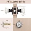 KNOBWELL Regency Fluted Glass Door Knob with Victorian Plate Rosettes in Oil Rubbed Bronze (Passage Hall/Closet)
