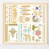 Gold Henna Temporary Tattoos for Women Girls Lace Fake Tattoo Stickers Mystery Sexy Mandala Flower Body Art Design Waterproof Henna Sticker DIY Body Face Arms Legs Party Supplies Favors 6 Sheets