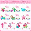Simgoing 20 Set Mermaid DIY Painting Kit Ceramic to Paint Your Own Mermaid Statues Unpainted Plaster Figurines Brushes Acrylic Paints Bags Arts and Crafts Kits Party Favor for Kids Boys Adults Girls