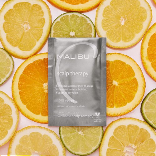Malibu C Scalp Therapy Wellness Remedy - Scalp Care Remedy Packet to Soothe & Moisturize Dry Scalp - Restores Manageability with Vitamin C and Zinc Gluconate (3 Packets)