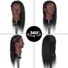 16"Mannequin Head 100% Human Hair Hairdresser Training Braiding Styling Manikin Cosmetology Makeup Manican Doll Display Practice with Stand(Black 16inch A)