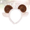 PRETYZOOM Womens Headbands Spiral Hair Ties Sheep Hair Bands Plush Sheep Headband Sheep Horn Ear Headband Cartoon Animal Headband Hair Styling Party Favors (Coffee) Wire Headband Womens Hats