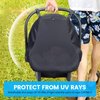 Orzbow Universal Baby Car Seat Sun Shade, Infant Car Seat Sun and Sleep Shade Cover with Storage Bag, Breathable and Blocks UP to 99% of The Sun's Rays(UPF 50+), Protects Babies from Sun's Rays(Black)