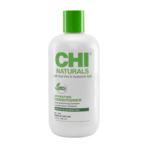 CHI Naturals with Aloe Vera Hydrating Conditioner, Strengthens Hair To Protect Against Split Ends & Breakage, Sulfate, Paraben, & Cruelty-Free, 12 Oz