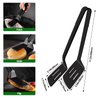 Silicone Kitchen Cooking Tongs, Premium Stainless Steel Silicone Barbecue Clamp, Multipurpose BBQ Clamp Spatula for Gripper Bread Clip, Fried Steak Clamp, Flipping Fish, Toast Salad Tongs（11 Inch）