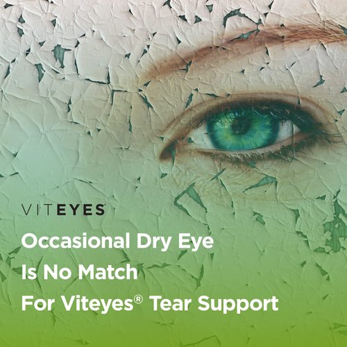 Viteyes Tear Support Eye Soothing Blend, Occasional Dry Eye Supplement, No Eye Drops, Redness Relief, Eye Vitamin for Itchy Eyes, Omega-3 Fish Oil, 90 Softgels