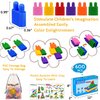 FUBAODA Kids 600pcs Set Building Blocks Construction Toy - Learning Playset STEM Educational Kit Child Branin Development Preschool Kindergarten Toy