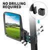 10L0L Golf Cart Mirror, No-drilling Side Rear View Golf Cart Mirrors Compatible with EZGO Club Car Yamaha Golf Cart and Others (Black Clips)