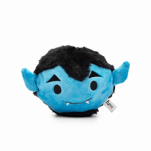 Flourish Pets 2 in 1 Halloween Dog Chew Toys for Aggressive Chewers | Non-Toxic BPA Free Double Stitched Soft Fabric Exterior Dog Toys | Long-Lasting Dog Plush Toys – Dracula (4”)