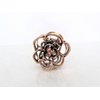 Generic Small mini rose gold copper metal flower rose hair claw clip