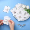 Junkin 100 Pcs Hair Clip Display Cards Headband Display Cards Hair Bow Holder Cards Rectangle White Cardboard Hair Barrettes Jewelry Display Holder for Hair Accessories Display and Organizing