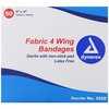 Dynarex Adhesive Fabric Bandage, 3 Inches X 3 Inches Sterile, 4 Wing, 50 Count