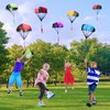 12 Pieces Parachute Toy Hand Throw Flying Toys Parachute Men Toy Parachute Figures for Christmas Outdoor Landing Gifts, No Battery Nor Assembly Required (Simple Style)