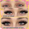 calphdiar Fluffy Lash Clusters with Bottom Lashes Cluster Eyelash Extensions 60D+80D+100D+120D Thick Volume Individual Lashes 12-18mm with Bottom Eyelash Clusters DIY D Curl Lash Extension at Home