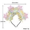 ujktvba Christmas Snowflake Headband Pink Xmas Snowflake Glitter Headband Christmas Costume Hair Accessories Hair Hoop Crown for Women Adults Kids Party Supplies Christmas Gift