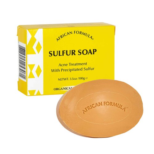Sulfur Soap Jabon de Azufre (6-PACK) Acne Treatment Facial Soap (3.5oz) by Sulfur Soap African Formula
